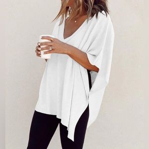 Women’s High Low Knit Poncho Top